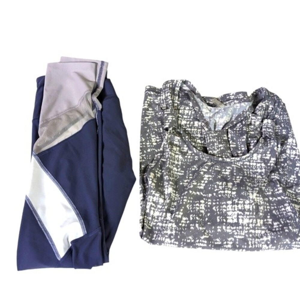 Athletic Athleisure Sporty Fitness Fashion Bundle of Stringer and Leggings - Picture 1 of 11